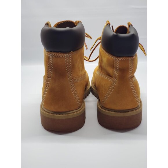 Timberland Boys Tan Nubuck Leather Premium Waterproof Lace Up Boots Sz 5.5 489 - Picture 7 of 10
